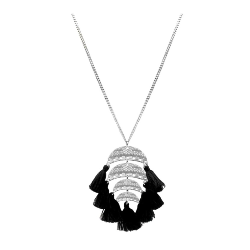 Kinsley Armelle Ximena Silver Raven Long Necklace MSRP $50‎ NWT = Retired